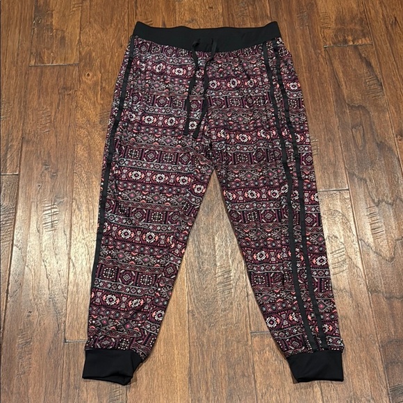Women’s Large Patterned Jogger Pants with Black Accents - Picture 2 of 8